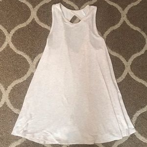 Cream Tank Dress With Twisted Detail On Ba…
